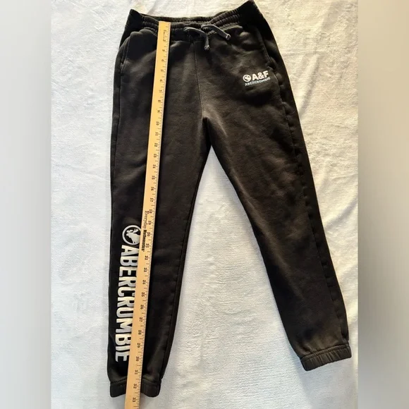 Abercrombie Kids Dark Gray Logo Jogger Sweatpants Unisex Size 11/12 - Picture 6 of 9